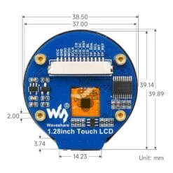 1.28" Round Touchscreen LCD Display Module -Electronic Accessories Store 1 28 round touchscreen lcd display module the pi hut wav 24155 40393501671619