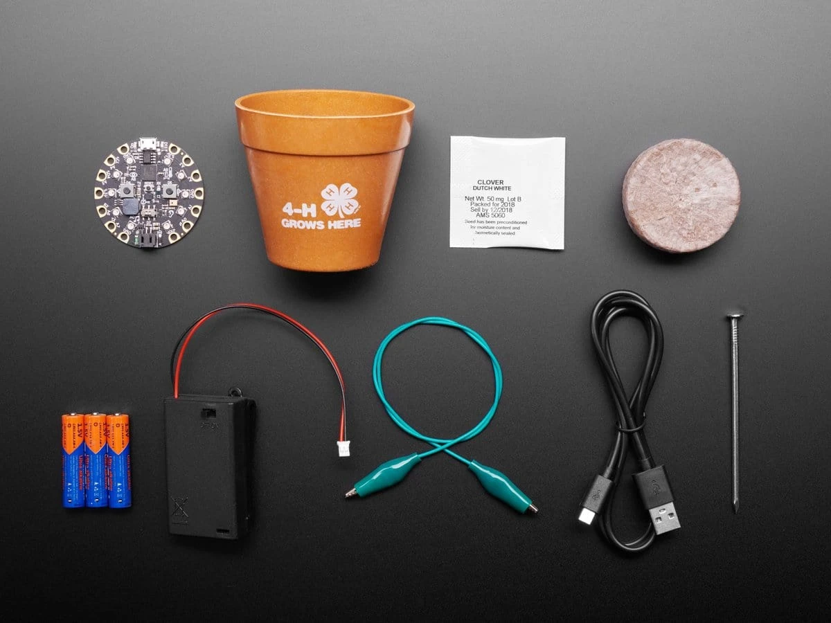 4-H Grow Your Own Clovers Kit With Circuit Playground Express (Soil Sensor Mini Kit) 4 4-H Grow Your Own Clovers Kit With Circuit Playground Express (Soil Sensor Mini Kit) - Image 2