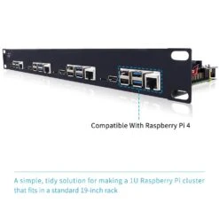 52Pi 1U 19" Rack Mount For Raspberry Pi 4 -Electronic Accessories Store 52pi 1u 19 rack mount for raspberry pi 4 the pi hut ep 0143 34077223715011