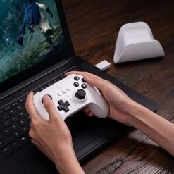 8BitDo Ultimate Bluetooth & 2.4G Controller With Charging Dock - White -Electronic Accessories Store 8bitdo ultimate bluetooth 2 4g controller with charging dock white 8bitdo 105326 40014339178691