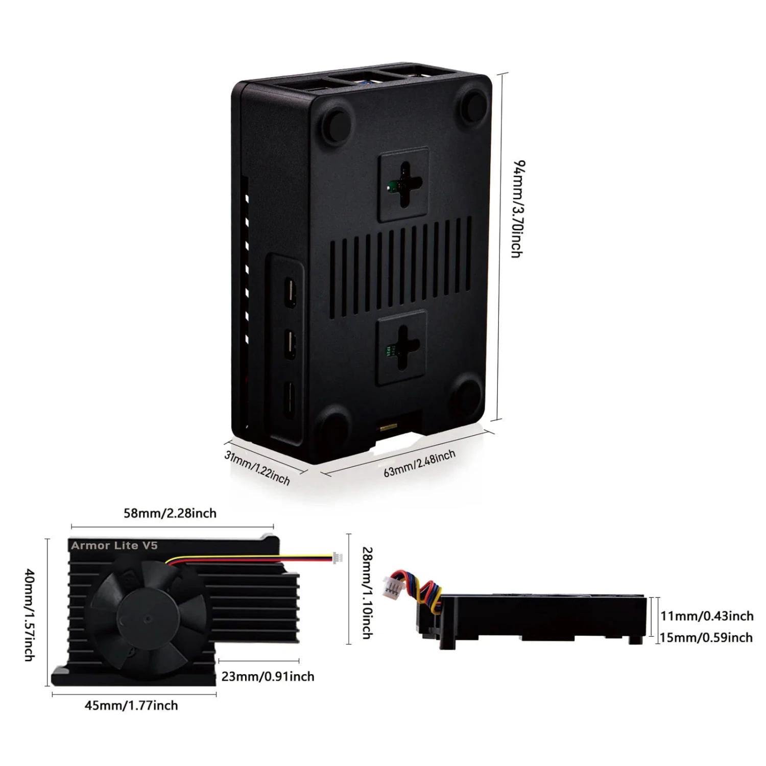 ABS Fan Case For Raspberry Pi 5 9 ABS Fan Case For Raspberry Pi 5 - Image 7