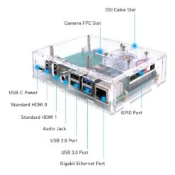 Acrylic Set-top Box Kit For Raspberry Pi 4 -Electronic Accessories Store acrylic set top box kit for raspberry pi 4 52pi zp 0102 29890237661379