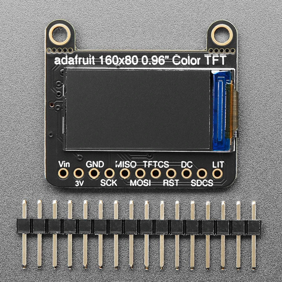 Adafruit 0.96" 160x80 Color TFT Display W/ MicroSD Card Breakout (ST7735) 4 Adafruit 0.96" 160x80 Color TFT Display W/ MicroSD Card Breakout (ST7735) - Image 2