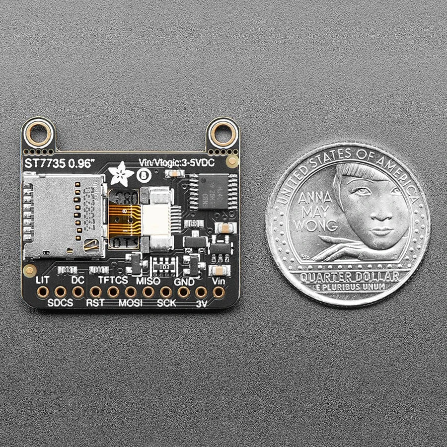 Adafruit 0.96" 160x80 Color TFT Display W/ MicroSD Card Breakout (ST7735) 8 Adafruit 0.96" 160x80 Color TFT Display W/ MicroSD Card Breakout (ST7735) - Image 6