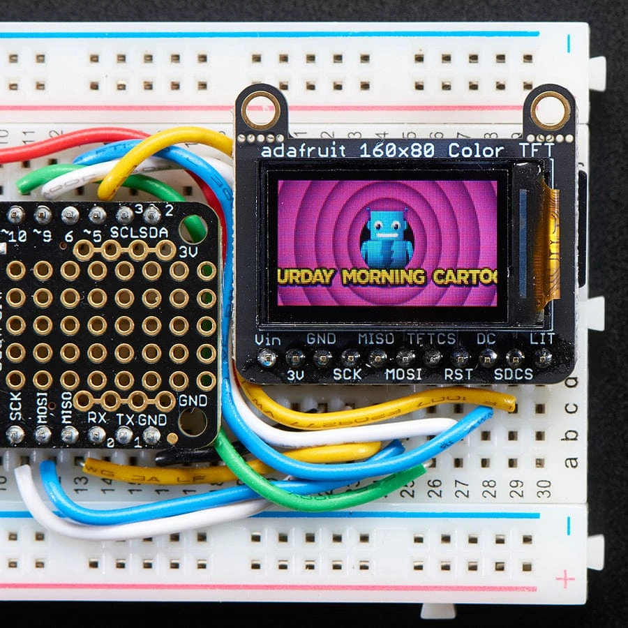 Adafruit 0.96" 160x80 Color TFT Display W/ MicroSD Card Breakout (ST7735) 7 Adafruit 0.96" 160x80 Color TFT Display W/ MicroSD Card Breakout (ST7735) - Image 5