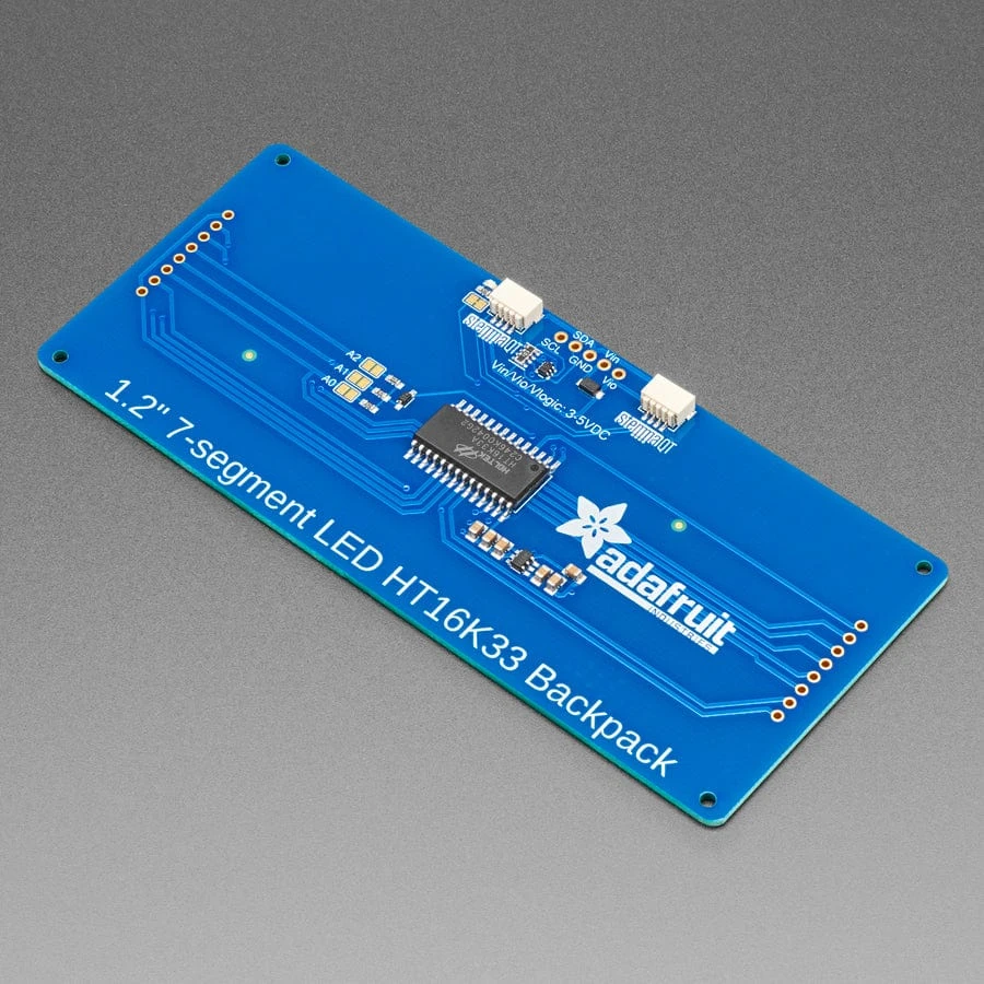 Adafruit 1.2" 4-Digit 7-Segment Display W/I2C Backpack - Red 4 Adafruit 1.2" 4-Digit 7-Segment Display W/I2C Backpack - Red - Image 2