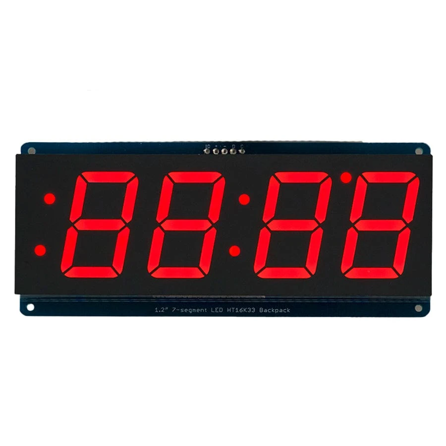 Adafruit 1.2" 4-Digit 7-Segment Display W/I2C Backpack - Red 3 Adafruit 1.2" 4-Digit 7-Segment Display W/I2C Backpack - Red