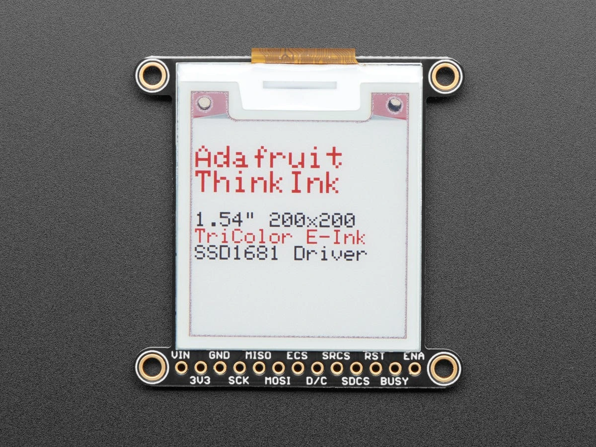 Adafruit 1.54" Tri-Color EInk / EPaper 200x200 Display With SRAM (SSD1681 Driver) 5 Adafruit 1.54" Tri-Color EInk / EPaper 200x200 Display With SRAM (SSD1681 Driver) - Image 3