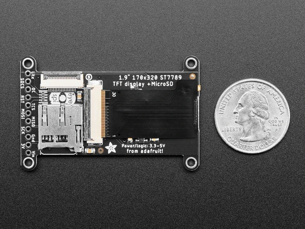 Adafruit 1.9" 320x170 Color IPS TFT Display (ST7789) 7 Adafruit 1.9" 320x170 Color IPS TFT Display (ST7789) - Image 5