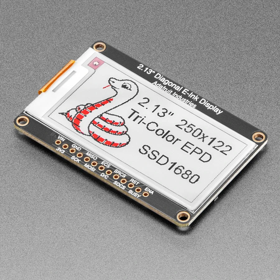 Adafruit 2.13" 250x122 Tri-Color EInk / EPaper Display With SRAM - SSD1680 Driver 3 Adafruit 2.13" 250x122 Tri-Color EInk / EPaper Display With SRAM - SSD1680 Driver