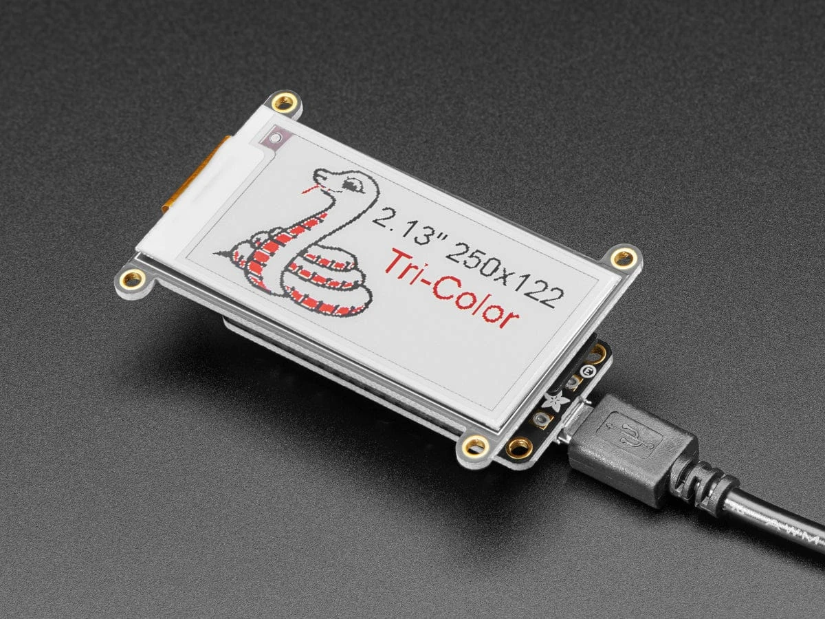 Adafruit 2.13" HD Tri-Colour EInk / EPaper Display FeatherWing (250x122 RW Panel With SSD1680) 3 Adafruit 2.13" HD Tri-Colour EInk / EPaper Display FeatherWing (250x122 RW Panel With SSD1680)