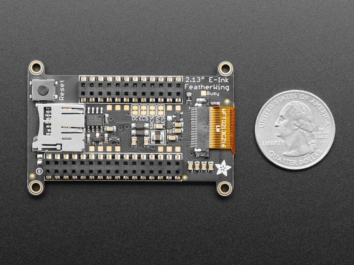 Adafruit 2.13" HD Tri-Colour EInk / EPaper Display FeatherWing (250x122 RW Panel With SSD1680) 5 Adafruit 2.13" HD Tri-Colour EInk / EPaper Display FeatherWing (250x122 RW Panel With SSD1680) - Image 3