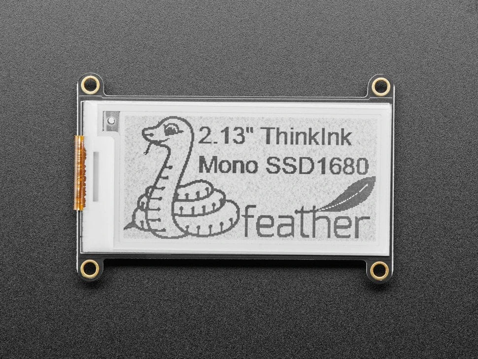 Adafruit 2.13" Monochrome EInk / EPaper Display FeatherWing (250x122 Monochrome With SSD1675) 3 Adafruit 2.13" Monochrome EInk / EPaper Display FeatherWing (250x122 Monochrome With SSD1675)