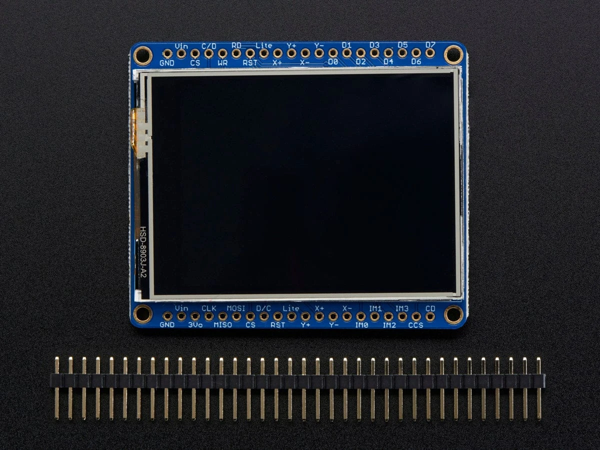 Adafruit 2.4" TFT LCD With Touchscreen Breakout W/MicroSD Socket (ILI9341) 10 Adafruit 2.4" TFT LCD With Touchscreen Breakout W/MicroSD Socket (ILI9341) - Image 8