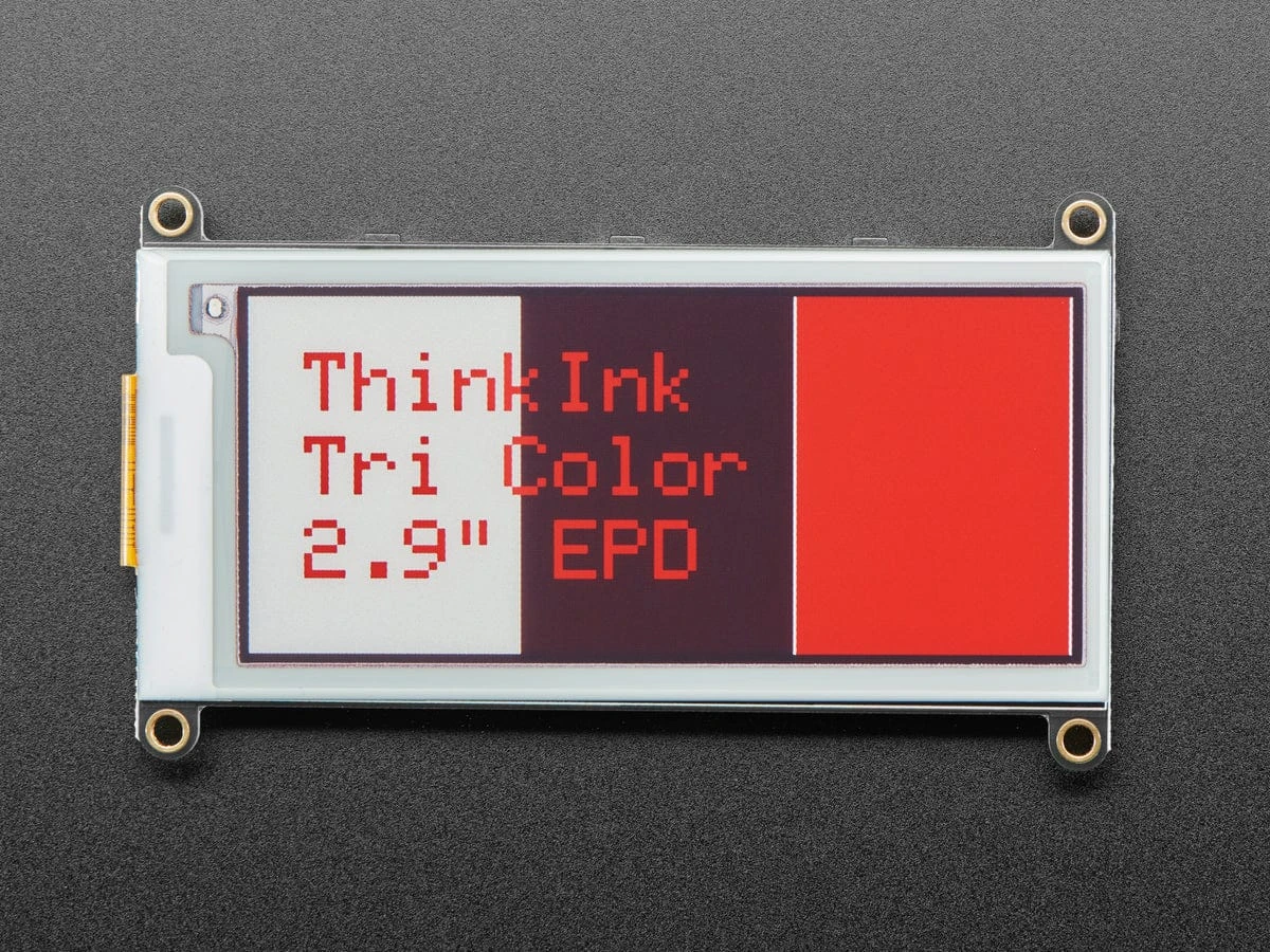 Adafruit 2.9" Tri-Color EInk / EPaper Display FeatherWing (Red Black White) 4 Adafruit 2.9" Tri-Color EInk / EPaper Display FeatherWing (Red Black White) - Image 2