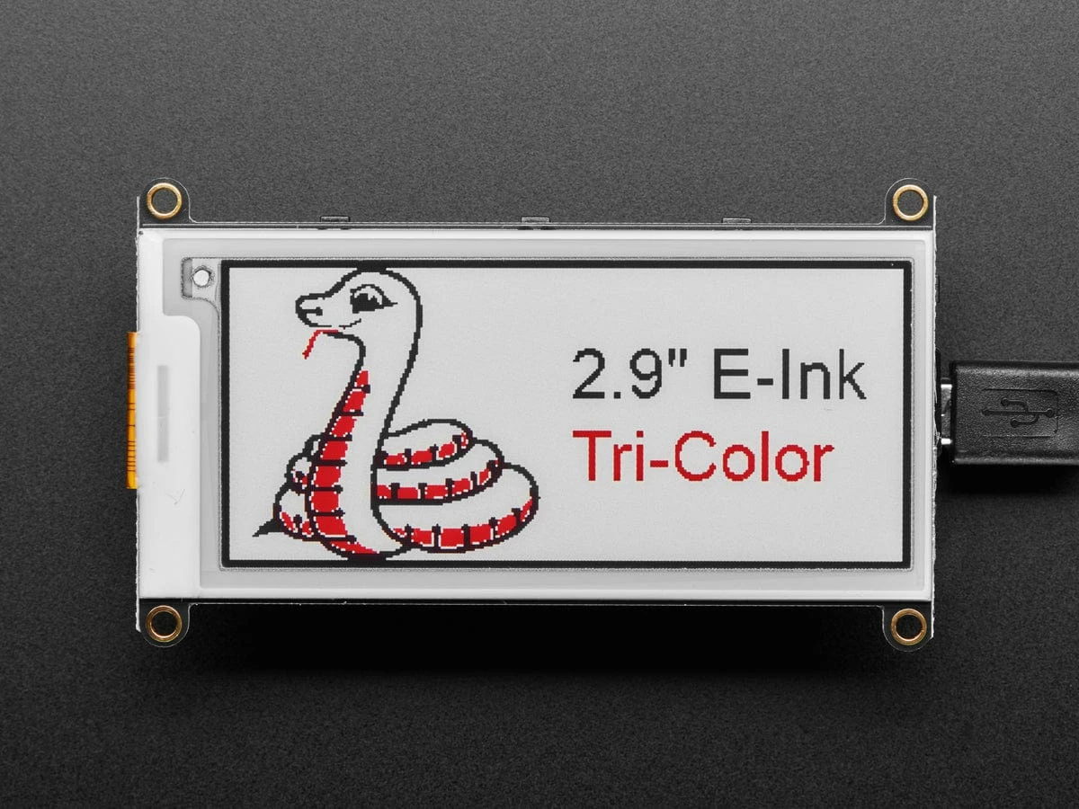 Adafruit 2.9" Tri-Color EInk / EPaper Display FeatherWing (Red Black White) 8 Adafruit 2.9" Tri-Color EInk / EPaper Display FeatherWing (Red Black White) - Image 6