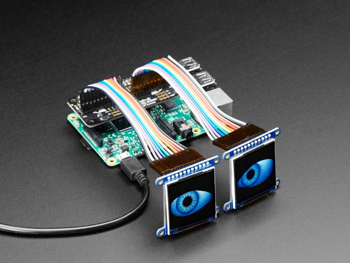 Adafruit Animated Eyes Bonnet For Raspberry Pi Pack (Pi Not Included) 4 Adafruit Animated Eyes Bonnet For Raspberry Pi Pack (Pi Not Included) - Image 2