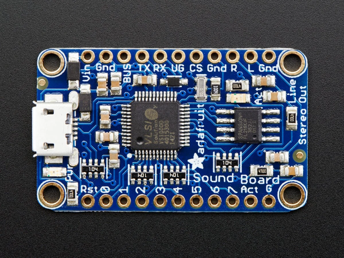 Adafruit Audio FX Mini Sound Board - WAV/OGG Trigger - 2MB Flash 5 Adafruit Audio FX Mini Sound Board - WAV/OGG Trigger - 2MB Flash - Image 3