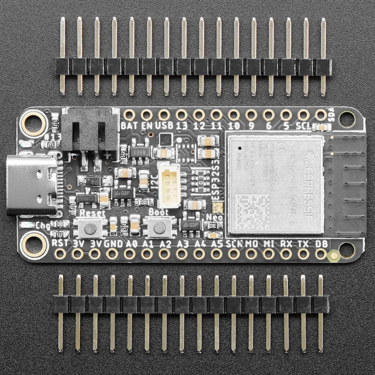 Adafruit ESP32-S3 Feather With 4MB Flash 2MB PSRAM - STEMMA QT / Qwiic 5 Adafruit ESP32-S3 Feather With 4MB Flash 2MB PSRAM - STEMMA QT / Qwiic - Image 3