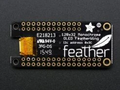 Adafruit FeatherWing OLED - 128x32 OLED Add-on For Feather -Electronic Accessories Store adafruit featherwing oled 128x32 oled add on for feather adafruit ada2900 28610242740419