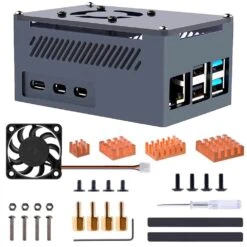 Tall Aluminium Cooling Case For Raspberry Pi 5 9 Tall Aluminium Cooling Case For Raspberry Pi 5 -Electronic Accessories Store aluminium cooling case for raspberry pi 5 52pi zp 0164 41322127294659