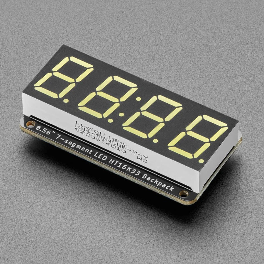 Assembled Adafruit 0.56" 4-Digit 7-Segment Display - W/ I2C Backpack QT - White 4 Assembled Adafruit 0.56" 4-Digit 7-Segment Display - W/ I2C Backpack QT - White - Image 2