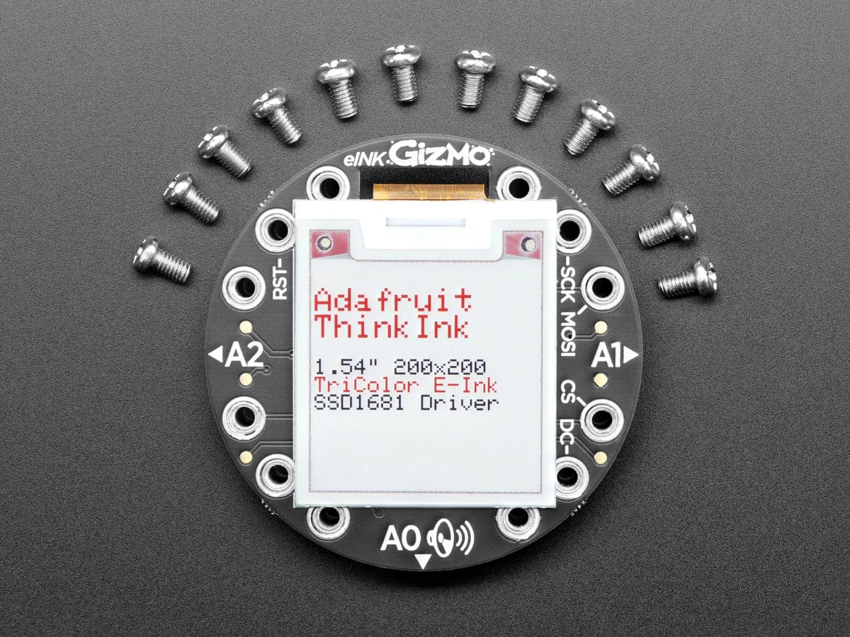 Circuit Playground 200x200 Tri-Color E-Ink Gizmo (E-Ink Display + Audio Amplifier) 5 Circuit Playground 200x200 Tri-Color E-Ink Gizmo (E-Ink Display + Audio Amplifier) - Image 3