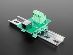 DIN Rail RJ-45 To Terminal Block Adapter (Right Angle Jack)