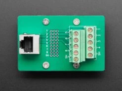 DIN Rail RJ-45 To Terminal Block Adapter (Vertical Jack) -Electronic Accessories Store din rail rj 45 to terminal block adapter vertical jack the pi hut ada3798 28610274459843