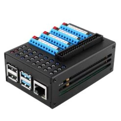 GPIO Terminal Board With LED Indicators + Aluminium Case For Pi 4 -Electronic Accessories Store gpio terminal board with led indicators aluminium case for pi 4 52pi ep 0153 40477567910083
