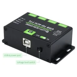 Industrial 4-Channel USB To UART Converter -Electronic Accessories Store industrial 4 channel usb to uart converter waveshare wav 21619 35702033055939