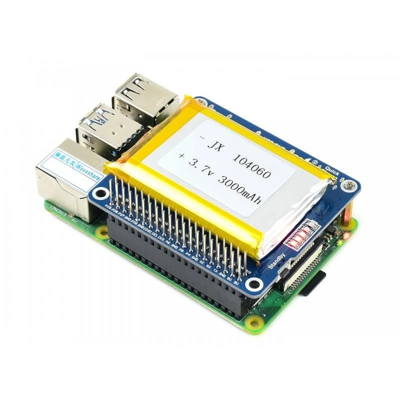 LiPo Battery HAT For Raspberry Pi 4 LiPo Battery HAT For Raspberry Pi - Image 2