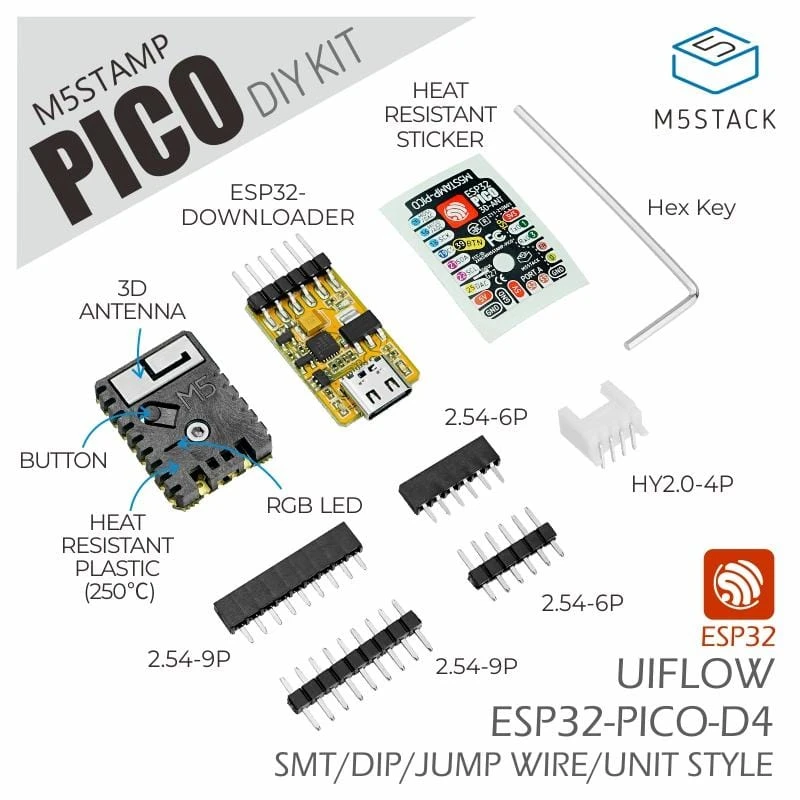 M5Stack M5Stamp Pico DIY Kit 4 M5Stack M5Stamp Pico DIY Kit - Image 2