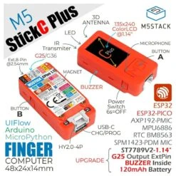 M5Stack M5StickC PLUS ESP32-PICO Mini IoT Development Kit -Electronic Accessories Store m5stack m5stickc plus esp32 pico mini iot development kit m5stack k016 p 40249751208131
