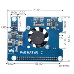 PoE HAT For Raspberry Pi 5 With Cooling Fan (5V And 12V Outputs) -Electronic Accessories Store poe hat for raspberry pi 5 with cooling fan the pi hut wav 26399 41410155577539