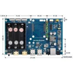 PoE UPS Base Board For Raspberry Pi CM4 -Electronic Accessories Store poe ups base board for raspberry pi cm4 the pi hut wav 22116 40389726273731