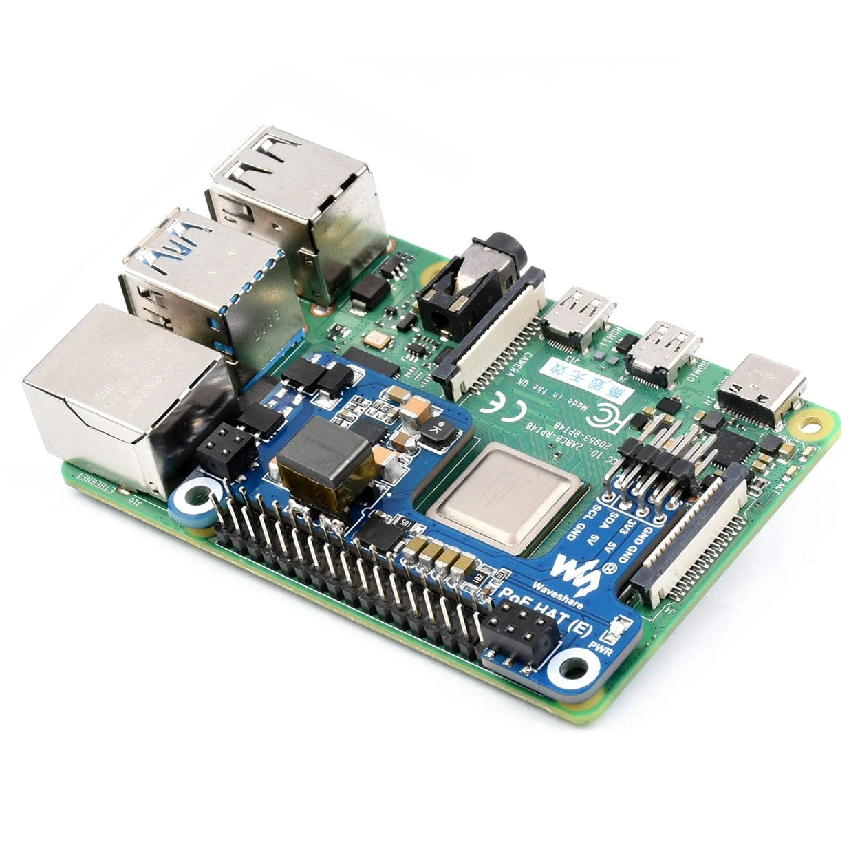 Power Over Ethernet HAT (E) For Raspberry Pi 4/3B+ 9 Power Over Ethernet HAT (E) For Raspberry Pi 4/3B+ - Image 7