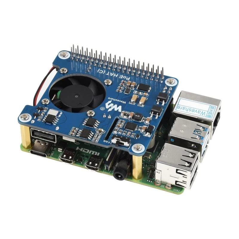 Power Over Ethernet HAT For Raspberry Pi 4/3B+ (12V & 5V Outputs) 7 Power Over Ethernet HAT For Raspberry Pi 4/3B+ (12V & 5V Outputs) - Image 5