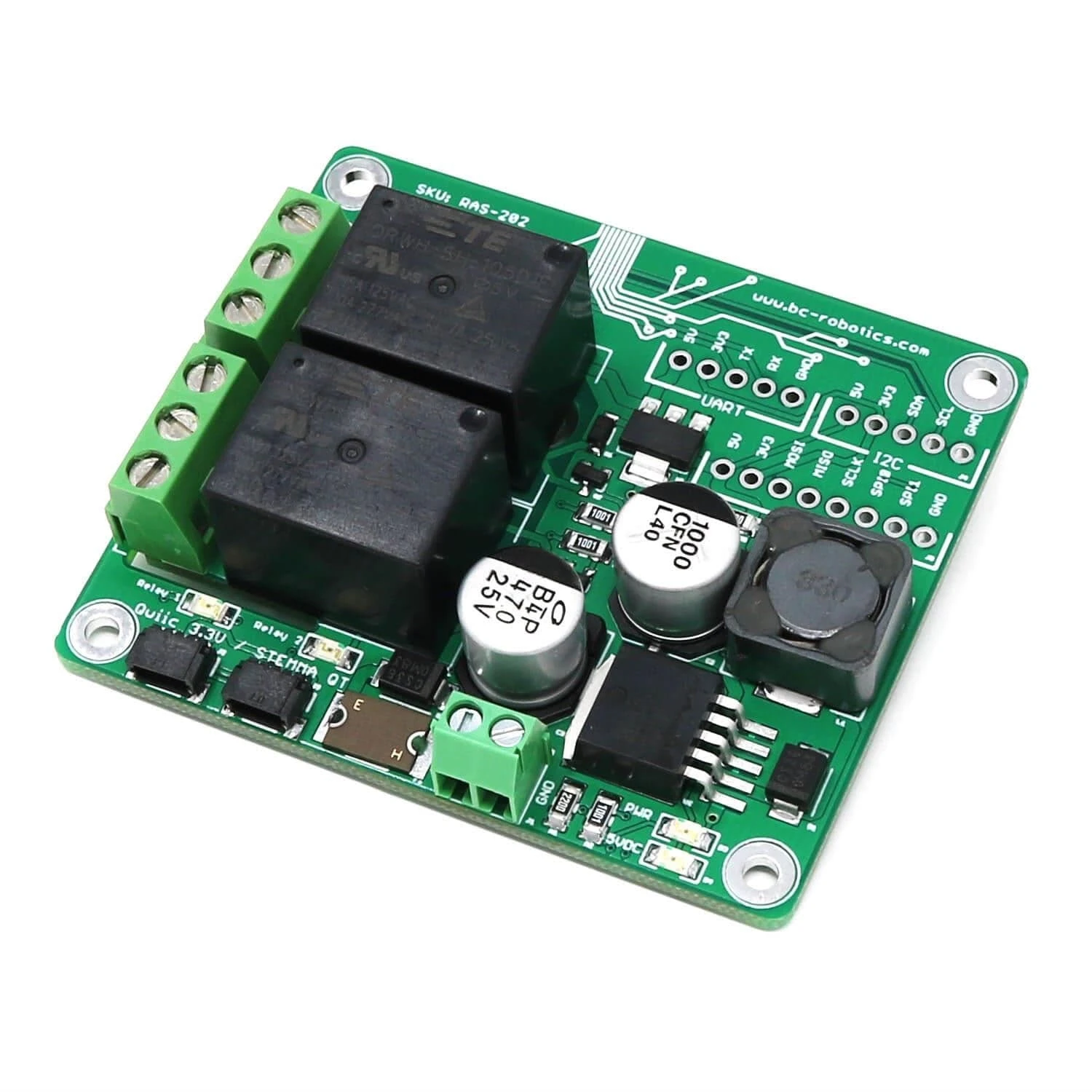 Power + Relay HAT For Raspberry Pi 4 Power + Relay HAT For Raspberry Pi - Image 2