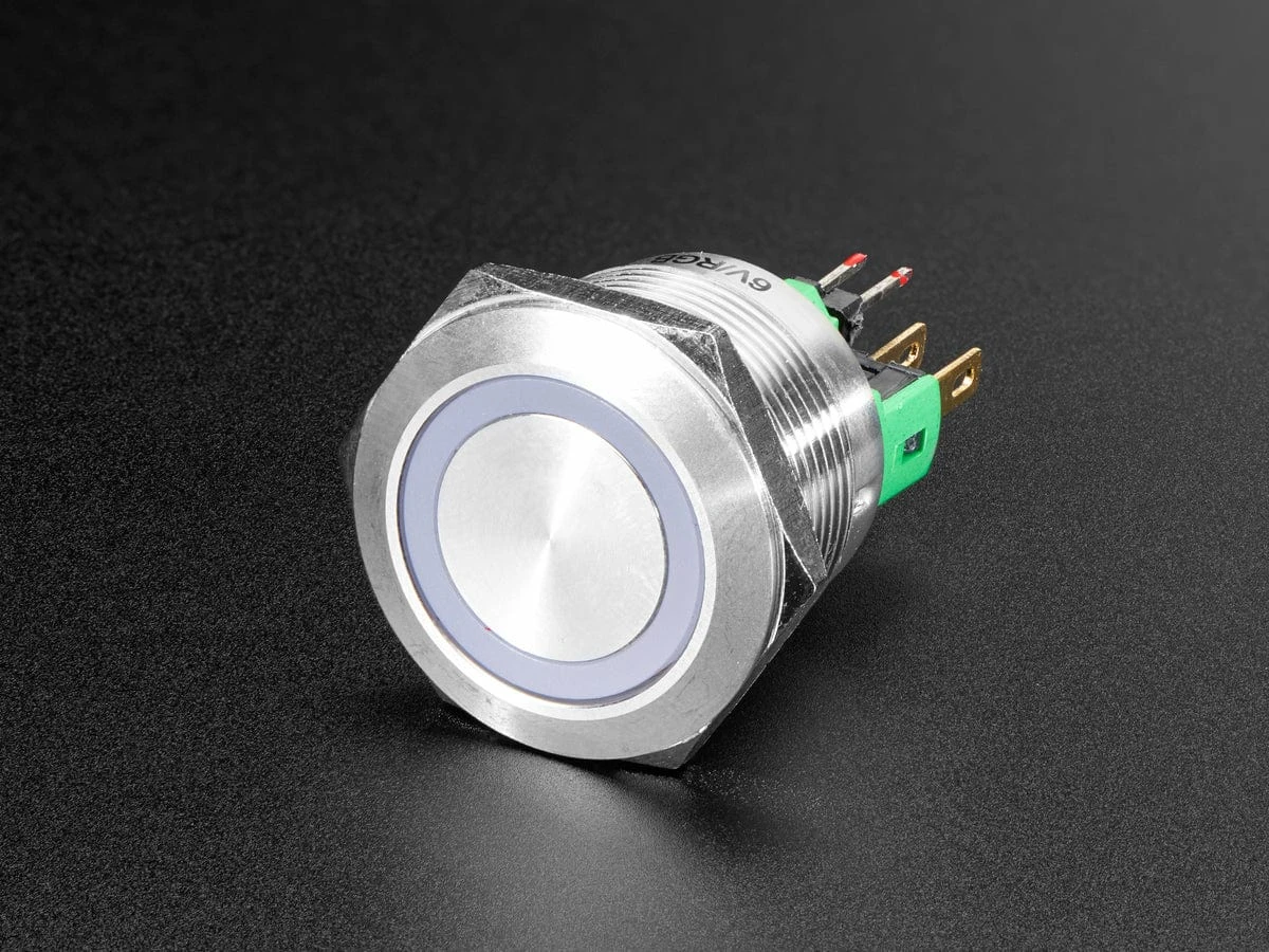 Rugged Metal Pushbutton - 22mm 6V RGB Momentary 3 Rugged Metal Pushbutton - 22mm 6V RGB Momentary