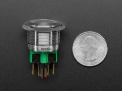 Rugged Metal Pushbutton - 22mm 6V RGB Momentary 11 Rugged Metal Pushbutton - 22mm 6V RGB Momentary -Electronic Accessories Store rugged metal pushbutton 22mm 6v rgb momentary the pi hut 104471 28610321088707