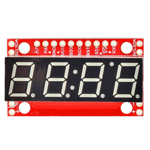 SparkFun 7-Segment Serial Display - Red 3 SparkFun 7-Segment Serial Display - Red