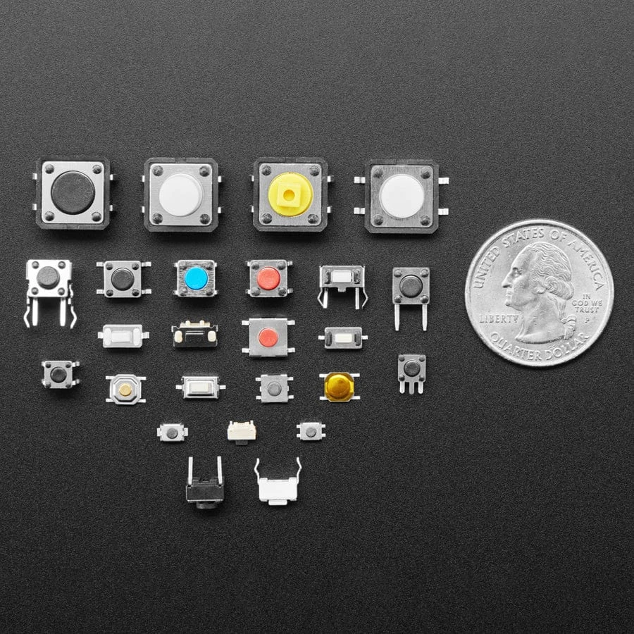 Tactile Switch Assortment - 25 Different Buttons With 10 Pieces Of Each 5 Tactile Switch Assortment - 25 Different Buttons With 10 Pieces Of Each - Image 3