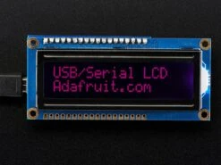 USB + Serial Backpack Kit With 16x2RGB Backlight Negative LCD (RGB On Black)